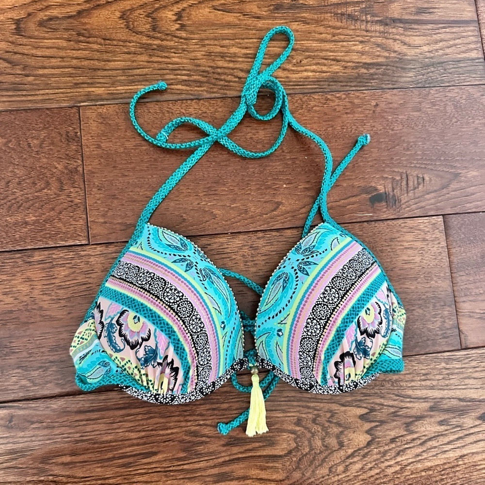 Shade & Shore Aqua Bikini Top Size 34B